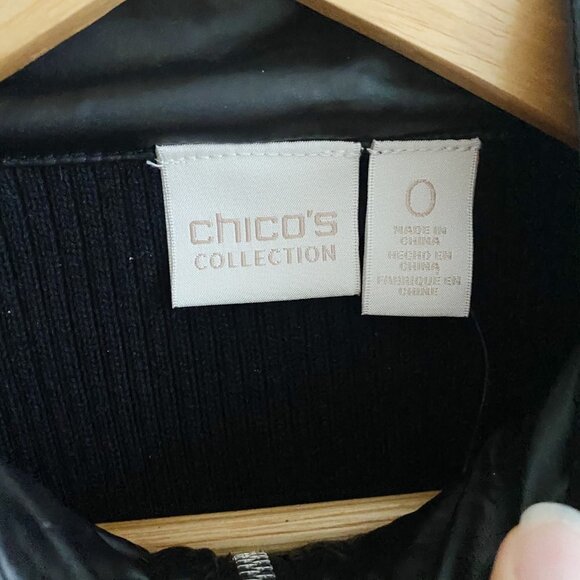 NWT Chico's Black Quilted Women's Winter Puffer Vest - Picture 5 of 6